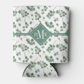 Monogram | Eucalyptus Zilver Dollar Boom Bladgroen Blikjeskoeler (Voorkant)