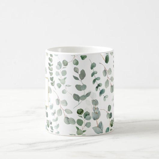 Monogram eucalyptuspatroon koffiemok (Center)