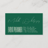 Monogram EVENTPLANNER modern lettertype Visitekaartje (Achterkant)