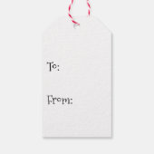 Monogram Evergreen en Red Holiday Cadeaulabel (Achterkant)