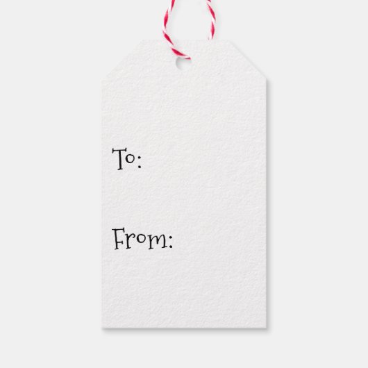 Monogram Evergreen en Red Holiday Cadeaulabel (Achterkant)