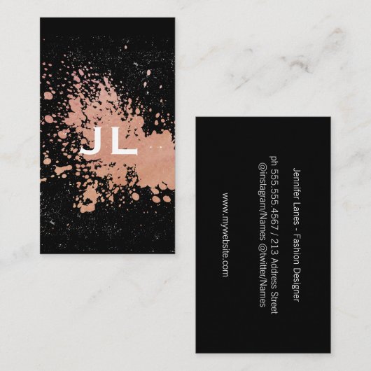 Monogram / Executive Expressive Visitekaartje (Voorkant / Achterkant)