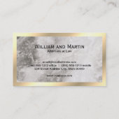 Monogram | Executive Gold Border Marmer Visitekaartje (Achterkant)