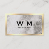 Monogram | Executive Gold Border Marmer Visitekaartje (Voorkant)