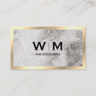 Monogram   Executive Gold Border Marmer Visitekaartje