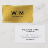 Monogram | Executive Gold | goudpatroon Visitekaartje (Voorkant / Achterkant)