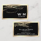 Monogram | Executive Gold met Gold Spatter Visitekaartje (Voorkant / Achterkant)
