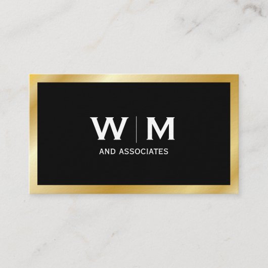 Monogram | Executive Gold Visitekaartje (Voorkant)
