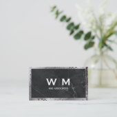 Monogram | Executive | Grunge Vervuild Visitekaartje (Staand voorkant)