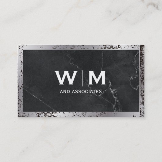 Monogram | Executive | Grunge Vervuild Visitekaartje (Voorkant)