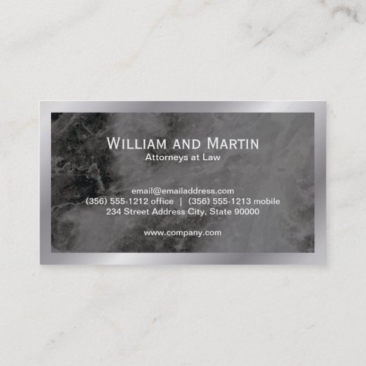 Monogram | Executive met marmeren textuur Visitekaartje (Achterkant)