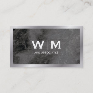 Monogram   Executive met marmeren textuur Visitekaartje