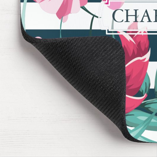 Monogram Exotic Summer Floral gestript Muismat (Hoek)