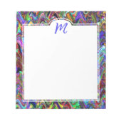 Monogram Exuberant Kleur Zigzag Abstract Blocnote (Voorkant)