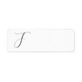 Monogram F-adreslabel personaliseren Etiket (Voorkant)