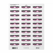 Monogram F Damask White Adresetiketten Etiket (Full Sheet)