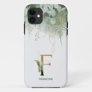 Monogram F Elegant Greenery Hoesje-Mate iPhone Cas Case-Mate iPhone Case