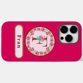  Monogram F Floral Case-Mate iPhone Case (Achterkant (horizontaal))