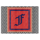Monogram F Glazen ingedrukt snijvlak Snijplank (Voorkant)
