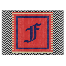 Monogram F Glazen ingedrukt snijvlak Snijplank