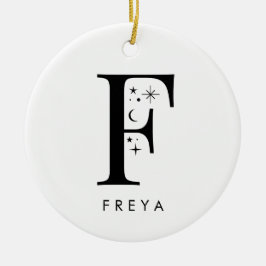 Monogram F hemelse naam Keramisch Ornament