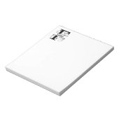 Monogram F Initiaal Briefpapier Notitieblok (Linkerzijde)