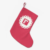 MONOGRAM "F" KLEINE KERSTSOK (Voorkant (Hangend))