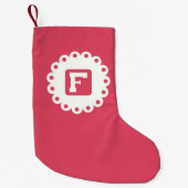 MONOGRAM "F" KLEINE KERSTSOK (Voorkant)