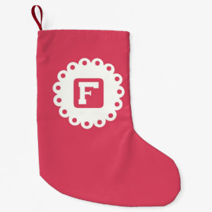 MONOGRAM "F" KLEINE KERSTSOK