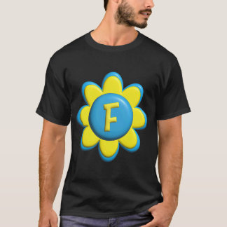 Monogram F Kleurrijke Bloem T-shirt