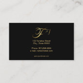 Monogram F Paarden in goudkleur Visitekaartje (Achterkant)