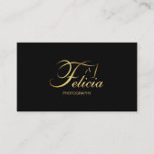 Monogram F Paarden in goudkleur Visitekaartje (Voorkant)