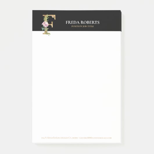 Monogram F Post-it® Notes (Voorkant)