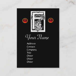 MONOGRAM F, RUBY Pearl Paper Visitekaartje