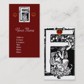 MONOGRAM F , RUBY VISITEKAARTJE (Voorkant / Achterkant)