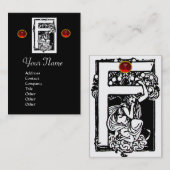 MONOGRAM F, RUBY VISITEKAARTJE (Voorkant / Achterkant)