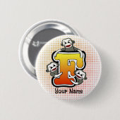 Monogram F sokaap Ronde Button 5,7 Cm (Voorkant /achterkant)