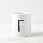 Monogram F zwarte en witte, moderne koffie-Mok Koffiemok (Center)