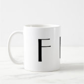 Monogram F zwarte en witte, moderne koffie-Mok Koffiemok (Links)