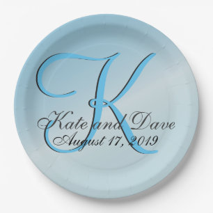 Monogram FAB Aquamarijn Koel Papier Bord