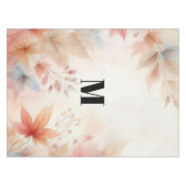Monogram Fall laat waterverf pastelkleur achter Tafelkleed (Voorkant (Horizontaal))