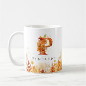 Monogram Fall Leaves Initiaal Letter P Koffiemok (Links)
