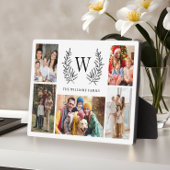 Monogram Familie Foto Collage Fotoplaat