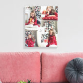 Monogram Familie Foto Collage Kerstmis Canvas Afdruk (Insitu (Woonkamer))