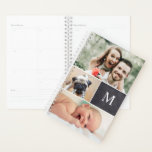 Monogram Familie Foto Collage Planner<br><div class="desc">Houd uw dagen georganiseerd en koester uw herinneringen met de "Monogram Family Photo Collage Planner." Deze prachtig gemaakte planner is niet alleen een hulpmiddel voor organisatie; het is een gepersonaliseerde aandenken die je favoriete momenten tot leven brengt. Doordacht ontworpen voor eenvoudige aanpassing, kunt u een persoonlijke touch toevoegen met het...</div>