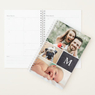 Monogram Familie Foto Collage Planner