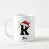 Monogram Familie Kerstgewei Santa Hat FOTO Koffiemok (Links)