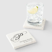 Monogram familie Onderzetter set (Zijkant)