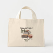 Monogram Familie Road Trip Gepersonaliseerde Tekst Mini Tote Bag (Voorkant)