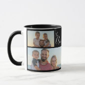 Monogram Familie Vier Foto Gepersonaliseerd Kee Mok (Links)